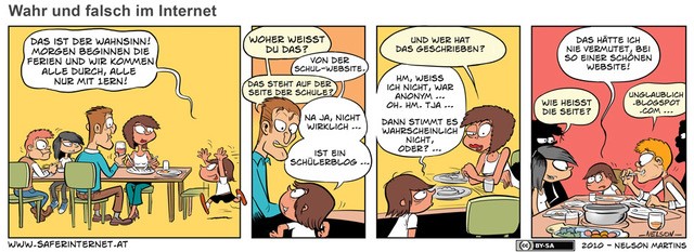 Wahr und falsch im Internet.2010, CC BY-SA;  by www.saferinternet.at  © Nelson Martins 