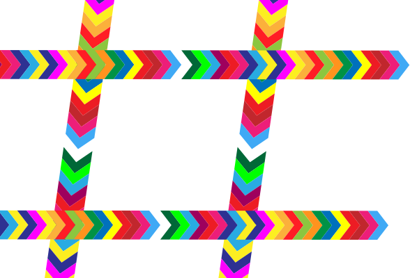 Prismatic Hashtag, CC0, by openclipart  © GDJ 